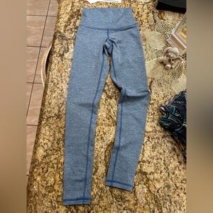 Long DYI Blue houndstooth & grey houndstooth woman’s leggings. High waisted.